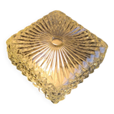 Ceiling light or wall light in moulded glass - 70's design