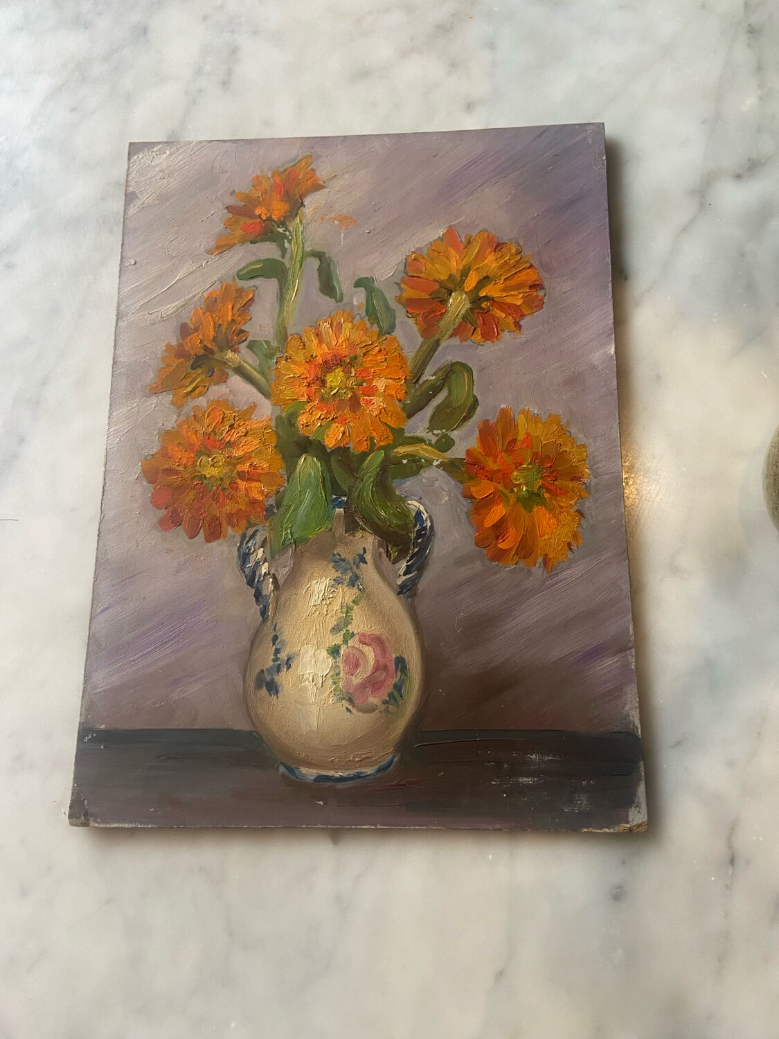 Vintage oil still life