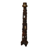 Large African art tower lamp base unique piece