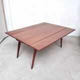 Teak liftable coffee table, Denmark - 1960