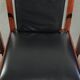 Elegant set of four black cowhide and wooden Art Deco dining chairs
