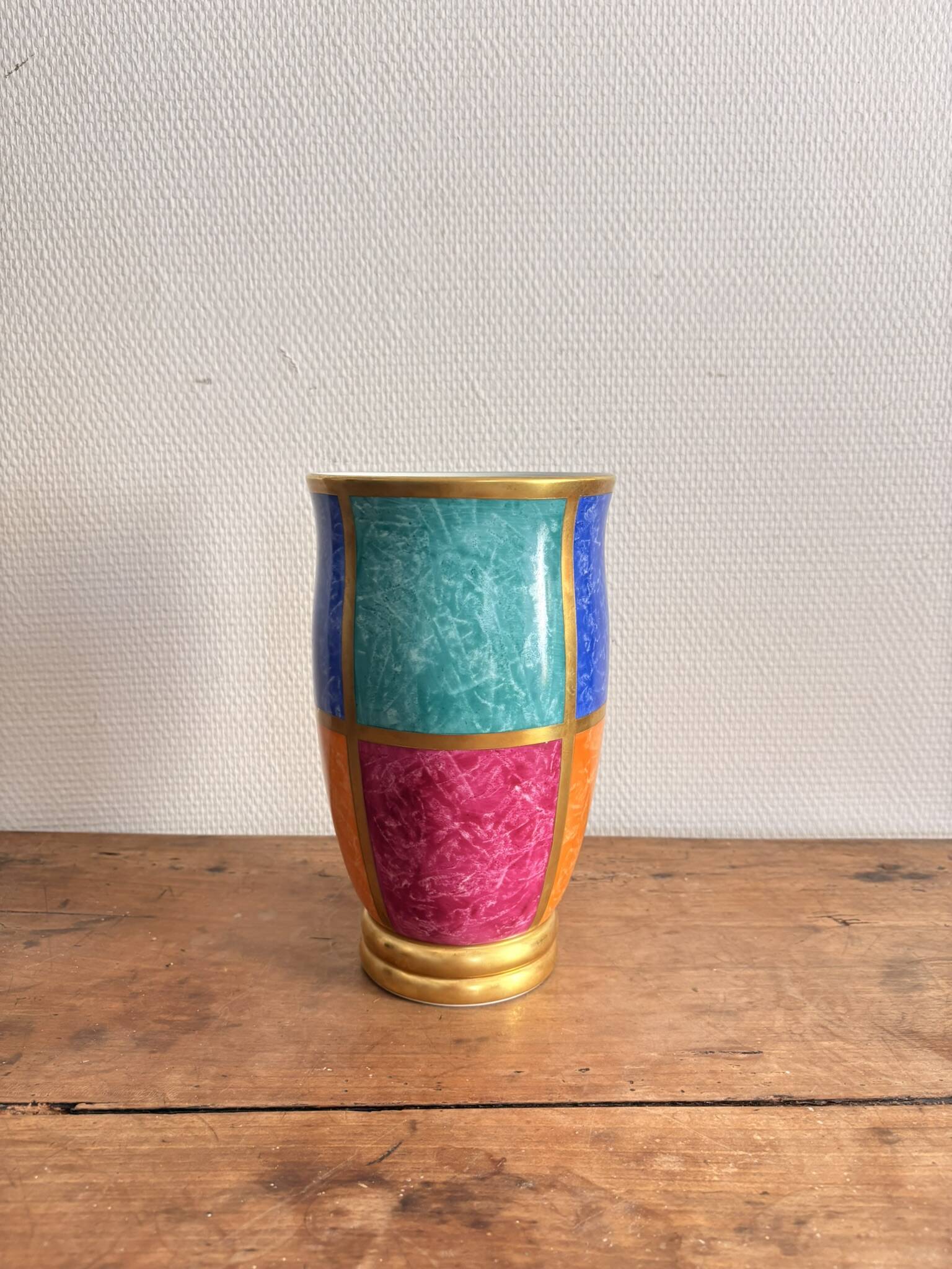 Baluster Vase Babouchka Limoges Porcelain by Artoria