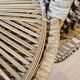 Vintage Peacock Cobra Chair / 1970s  King Rattan Chair in Emmanuelle Style