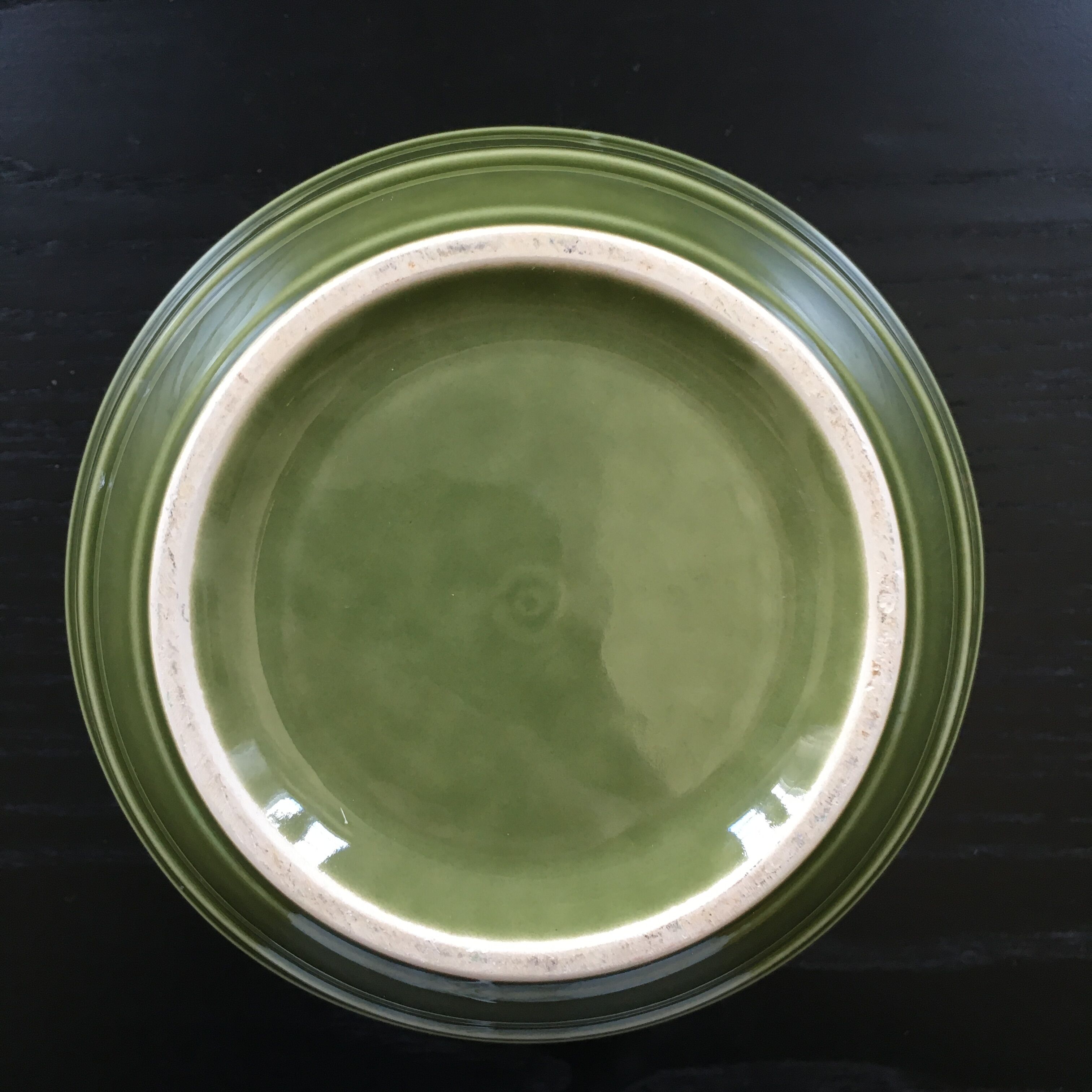Olive green salad bowl