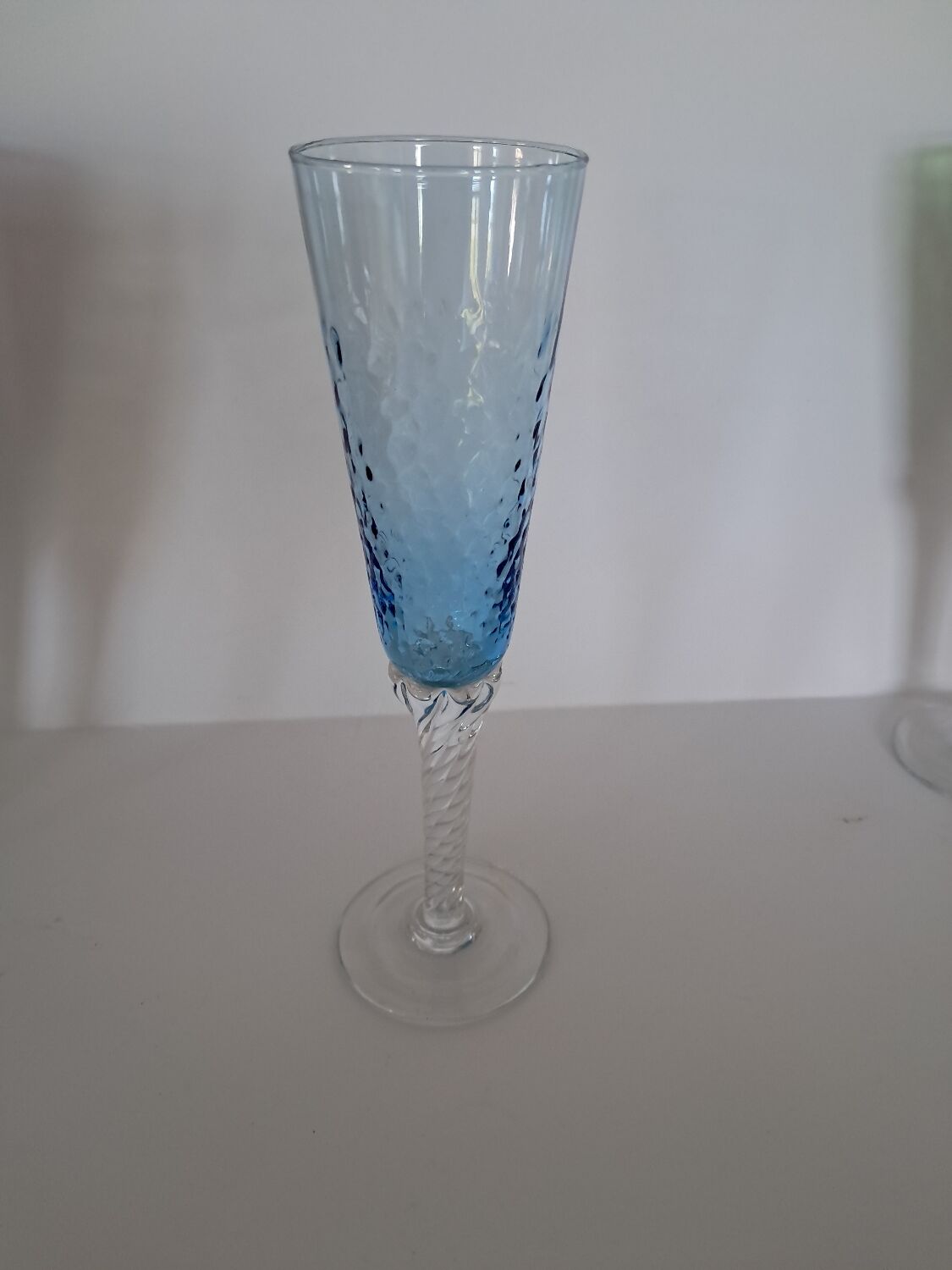 5 Murano champagne flutes