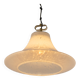 Large suspended brass luminaire from Limburg with opaline glass, Germany, 1970s.