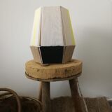 Table lamp woven in cotton thread and jute