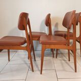 Set of 4 stella chairs vintage Scandinavian style 1960s