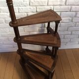 Wooden library staircase