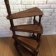 Wooden library staircase