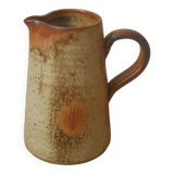 Pichet en grès céramique handmade vintage vase à anse décoration campagne scandinave poterie
