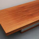 1970s space age coffeetable in walnut and metal