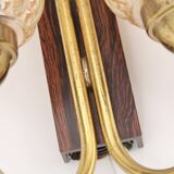 Paire d'appliques Graewe en laiton et verre teinté, années 60