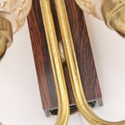 Pair of Graewe wall lights in brass and tinted glass, 1960s.