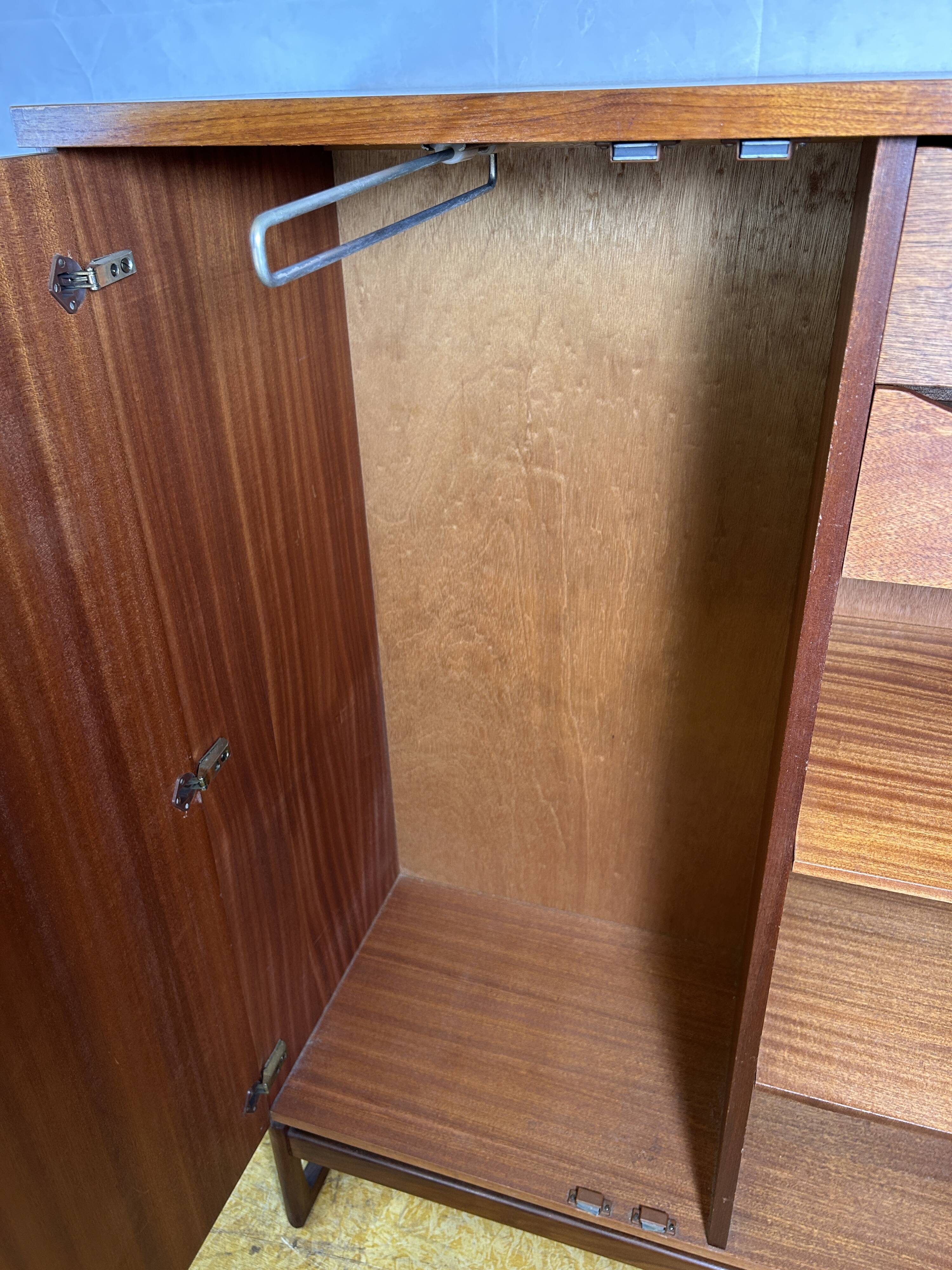 Mid-Century Retro Vintage Teak Batchelor Wardrobe G Plan – 1960 Quadrille