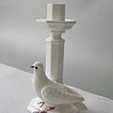 Vintage Costa Italy white ceramic candle holder - 1950s