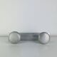 Wall-mounted aluminium coat hook, double hook, 1960s