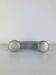 Wall-mounted aluminium coat hook, double hook, 1960s