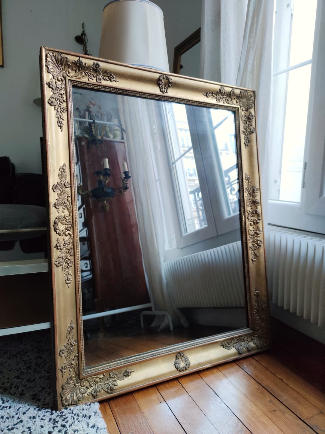 Miroir doré XIXe 78x99cm