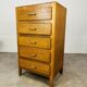 50s chest of drawers, blond wood