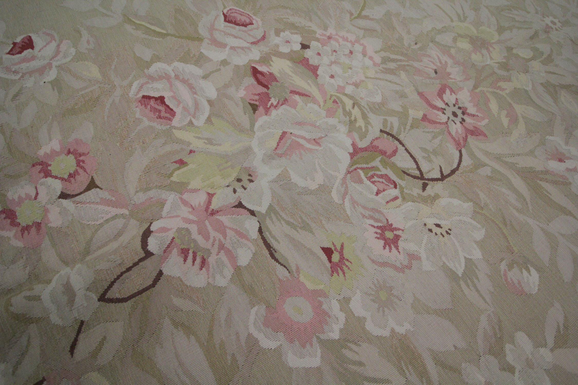 Handmade Vintage Needlepoint Rug Aubusson Tapestry - 122x186cm