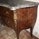 Curved dresser in Louis XV-style marquetterie