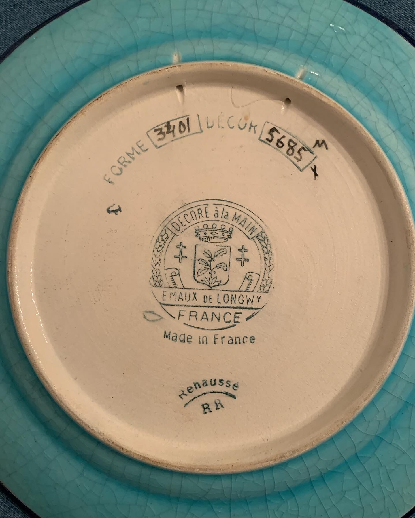 Longwy enamels plate