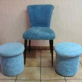 Chair rug and 2 matching Ottomans