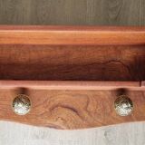 Mahogany wood shelf coat rack