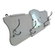 Coat hooks 4 aluminum hooks wall-mounted coat rack mirror vintage art deco old off-white