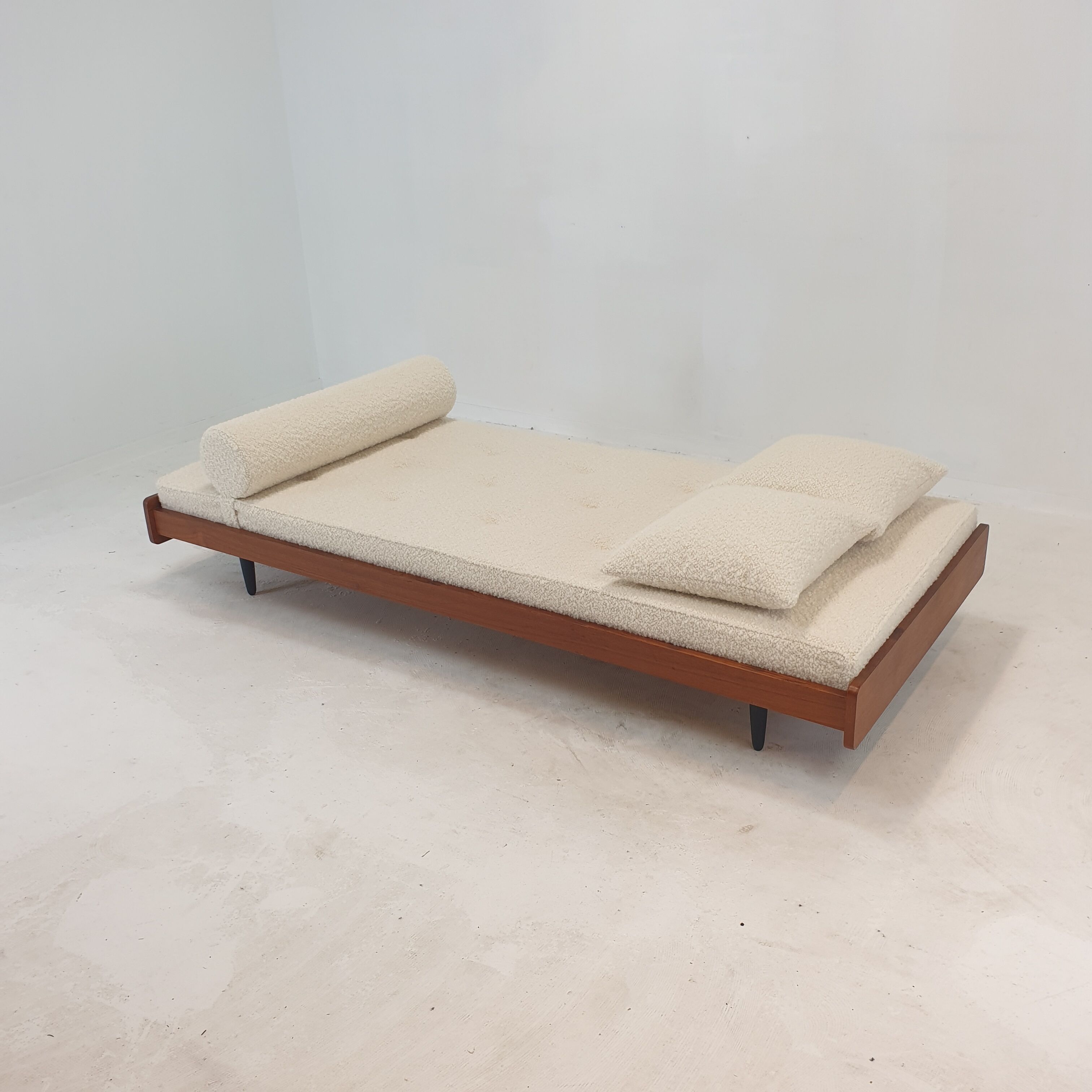 Teak Daybed with Cushions and Bolster, 1960s