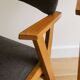 Pair of grey wooden Scandinavian chairs