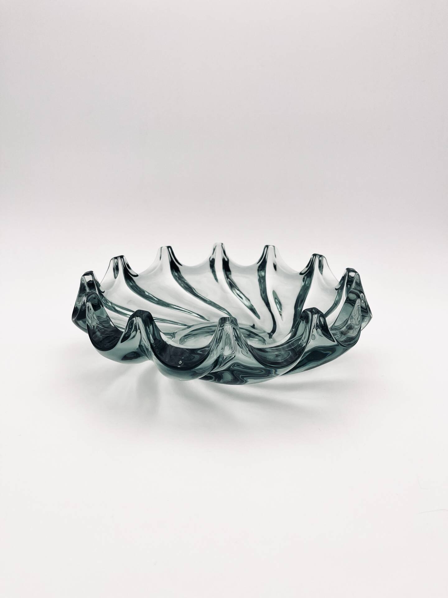 Coupe Tourbillon Smoked Glass - Art Deco - 27cm
