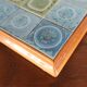 Vintage wooden and ceramic trivet