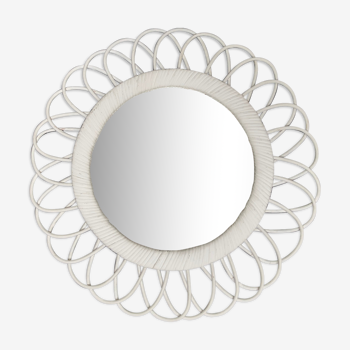 Rattan mirror 41 cm in diameter