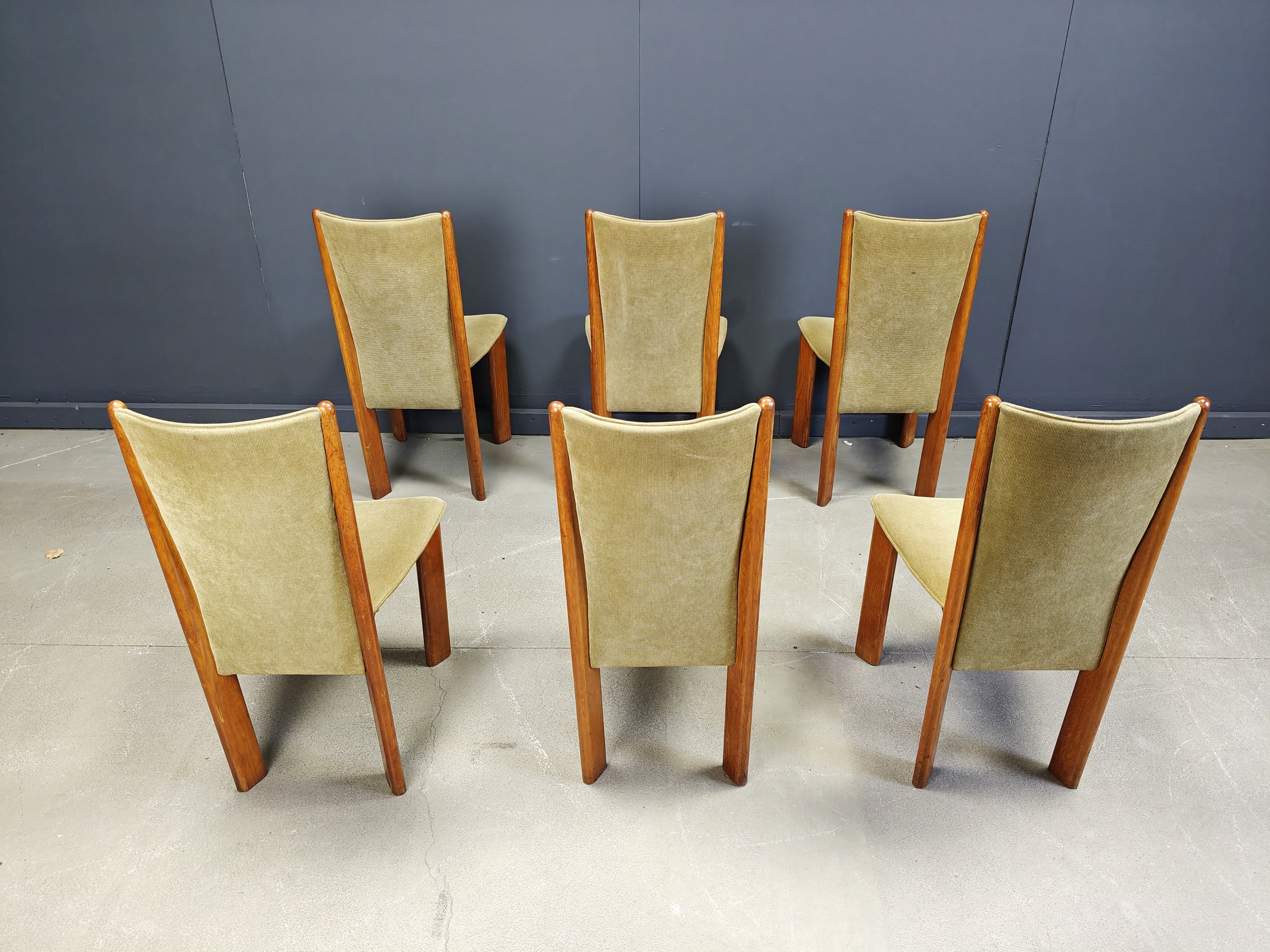 Vintage Danish dining chairs set of 6 - 1970s