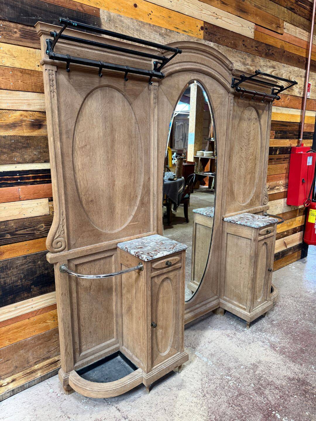 Large oak cloakroom