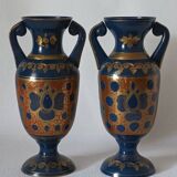 Pair of vintage brass vases