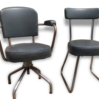 Fauteuil et chaise d'administration