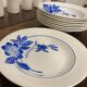 Lot of 9 hollow plates and dish Digoin Sarreguemines
