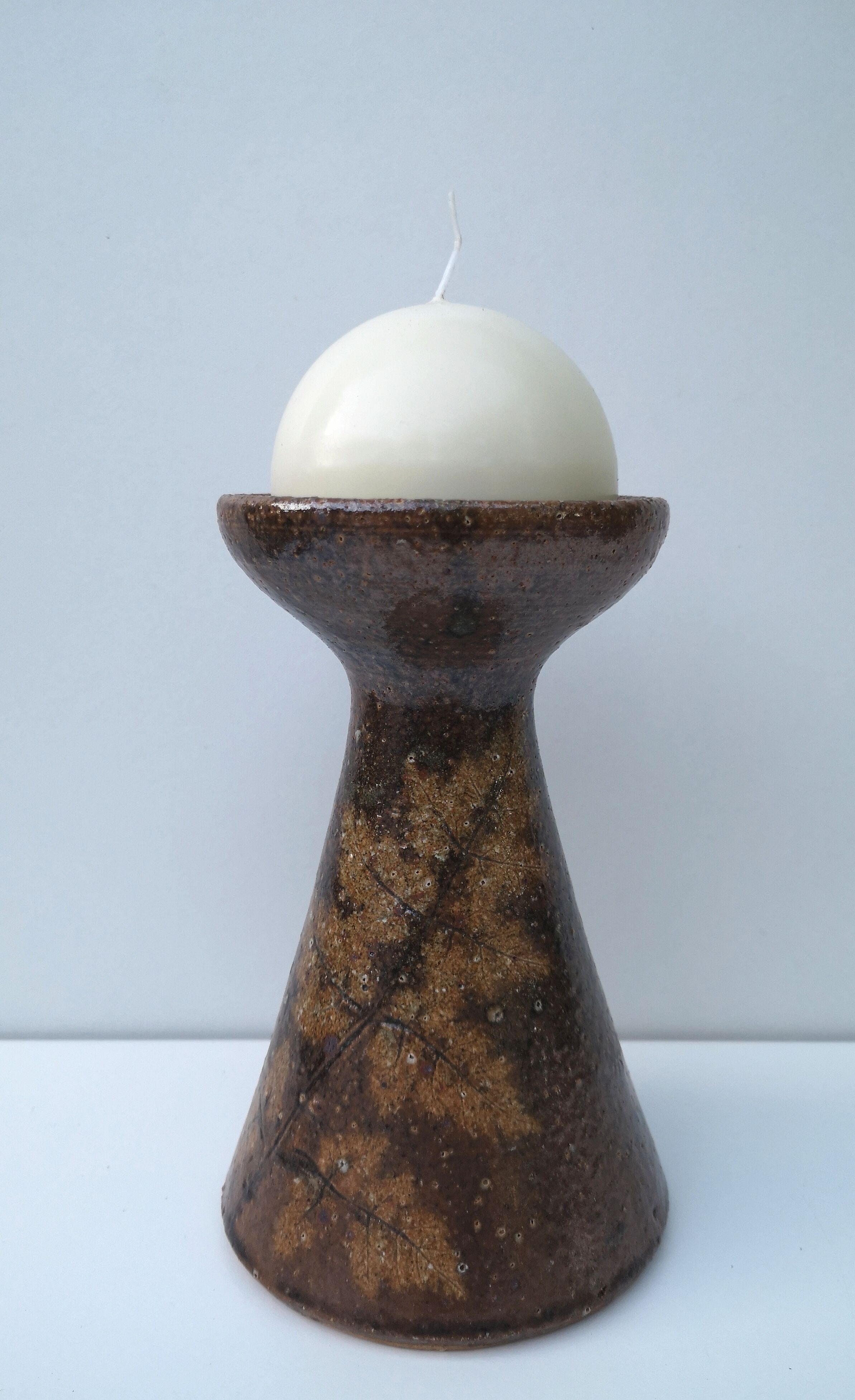 Vintage vase in pyrity sandstone, signed