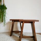 Pair of old wooden stools