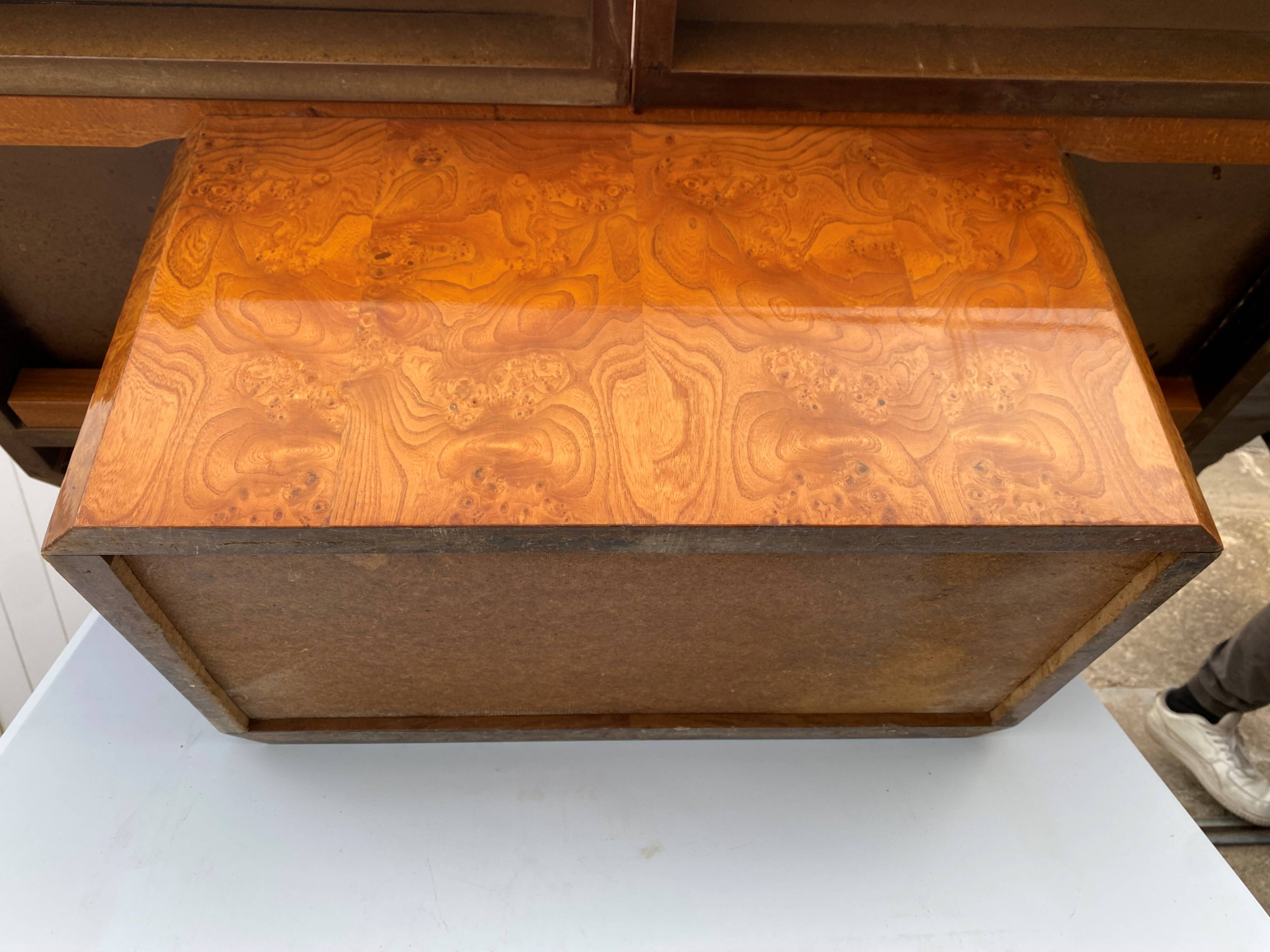 Elm burl coffee table/bar