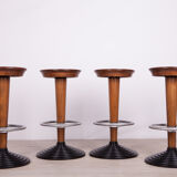 Set of 4 mid-century bar stools, 1950s