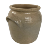Pot en grès beige