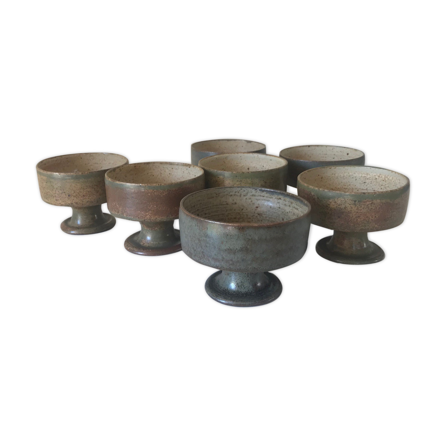 Lot cups or bowls by Jacques Lacheny vintage sandstone