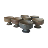 Lot cups or bowls by Jacques Lacheny vintage sandstone