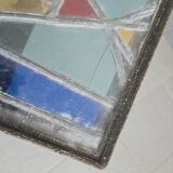Table basse vintage en vitrail 1960