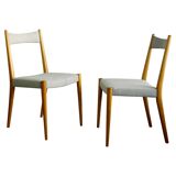 Pair of mid-century Austrian beech dining chairs by Anna Lülja Praun.