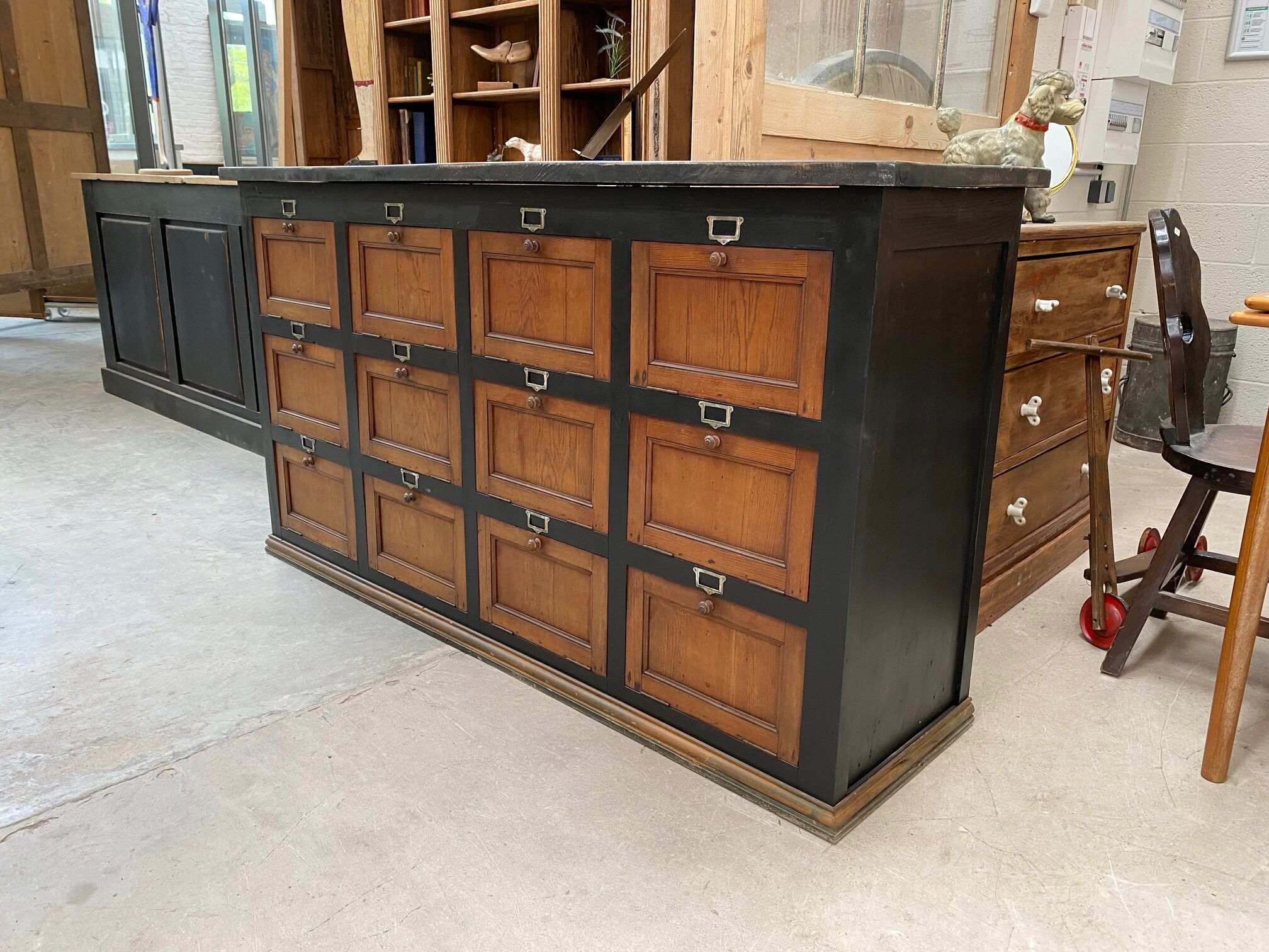 Old piece of furniture with valves